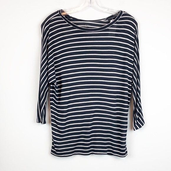 LOFT Striped Top Blue & White Top Extra Small NWT - Picture 1 of 7